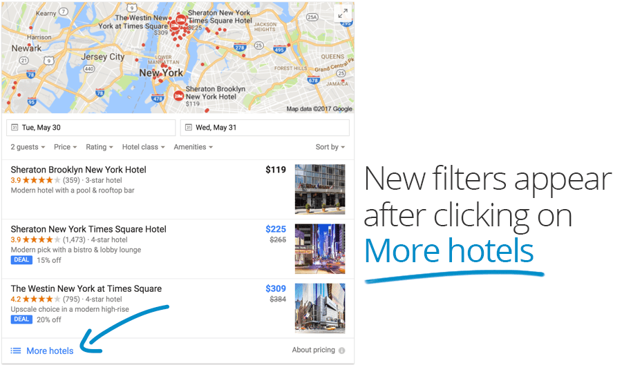 Google Releases New Hotel Search Filters