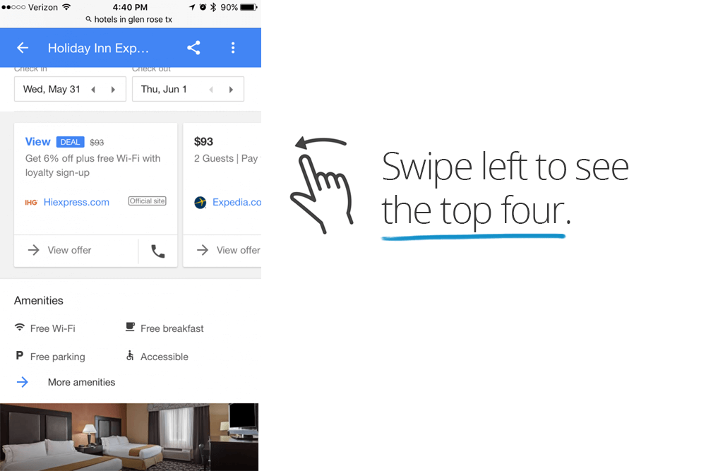 Swipe left to see the top four