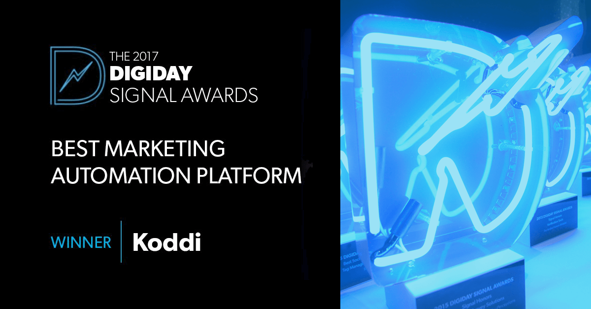 Digiday Signal Award for Best Marketing Automation Platform
