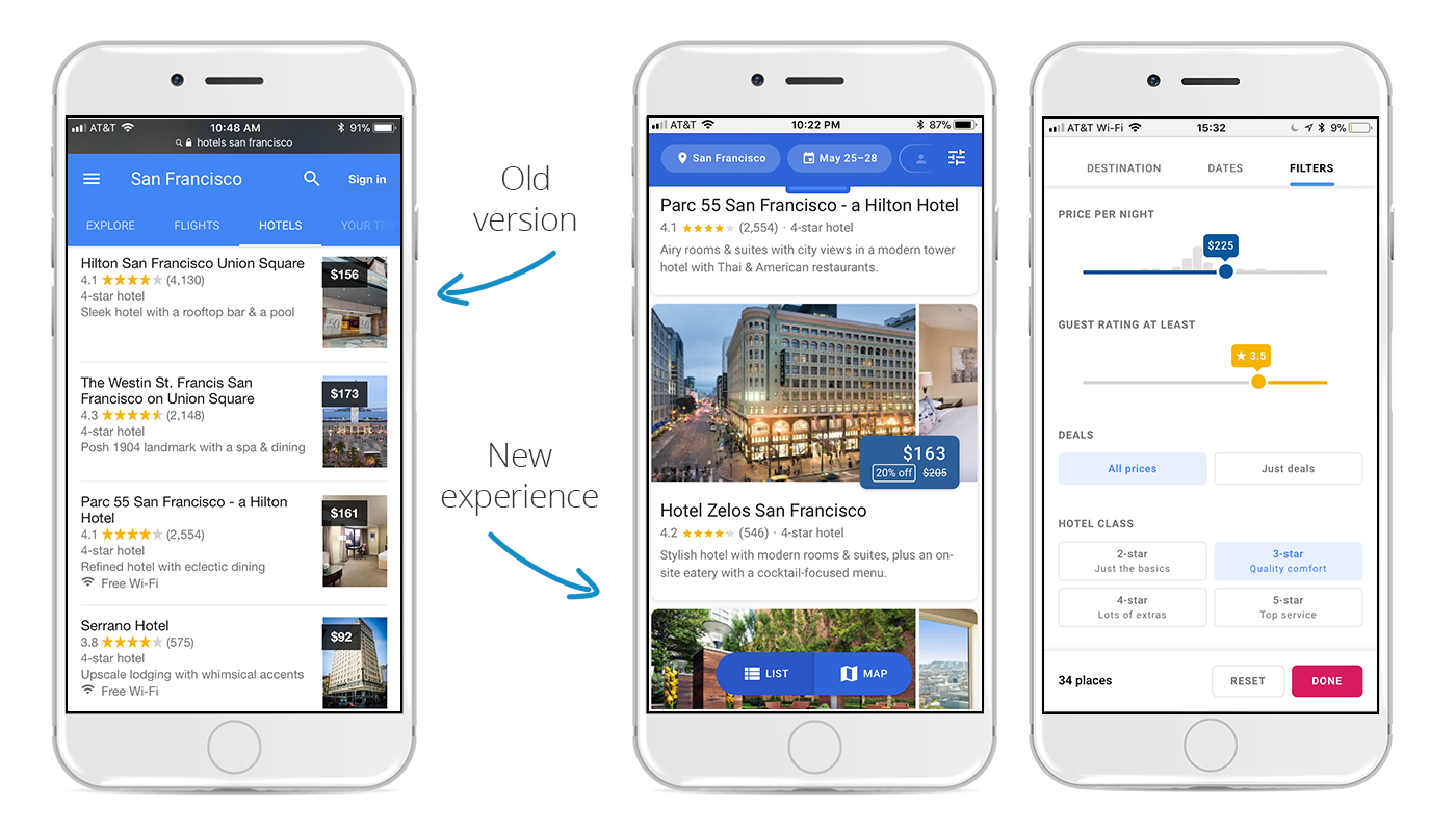 New UI on Google Hotel Ads