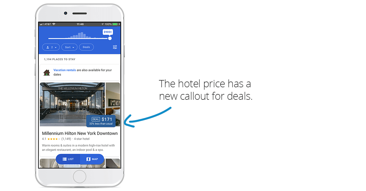 Deal callout on Hotel Ads