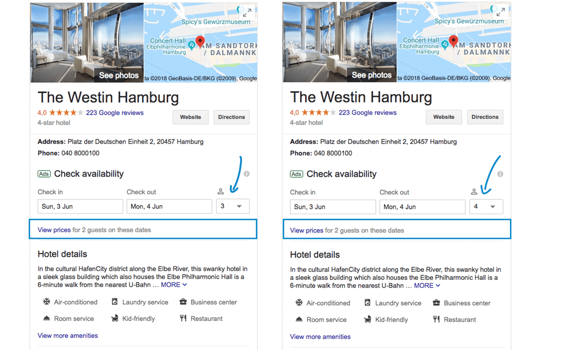 Triple Occupancy on Google Hotel Ads