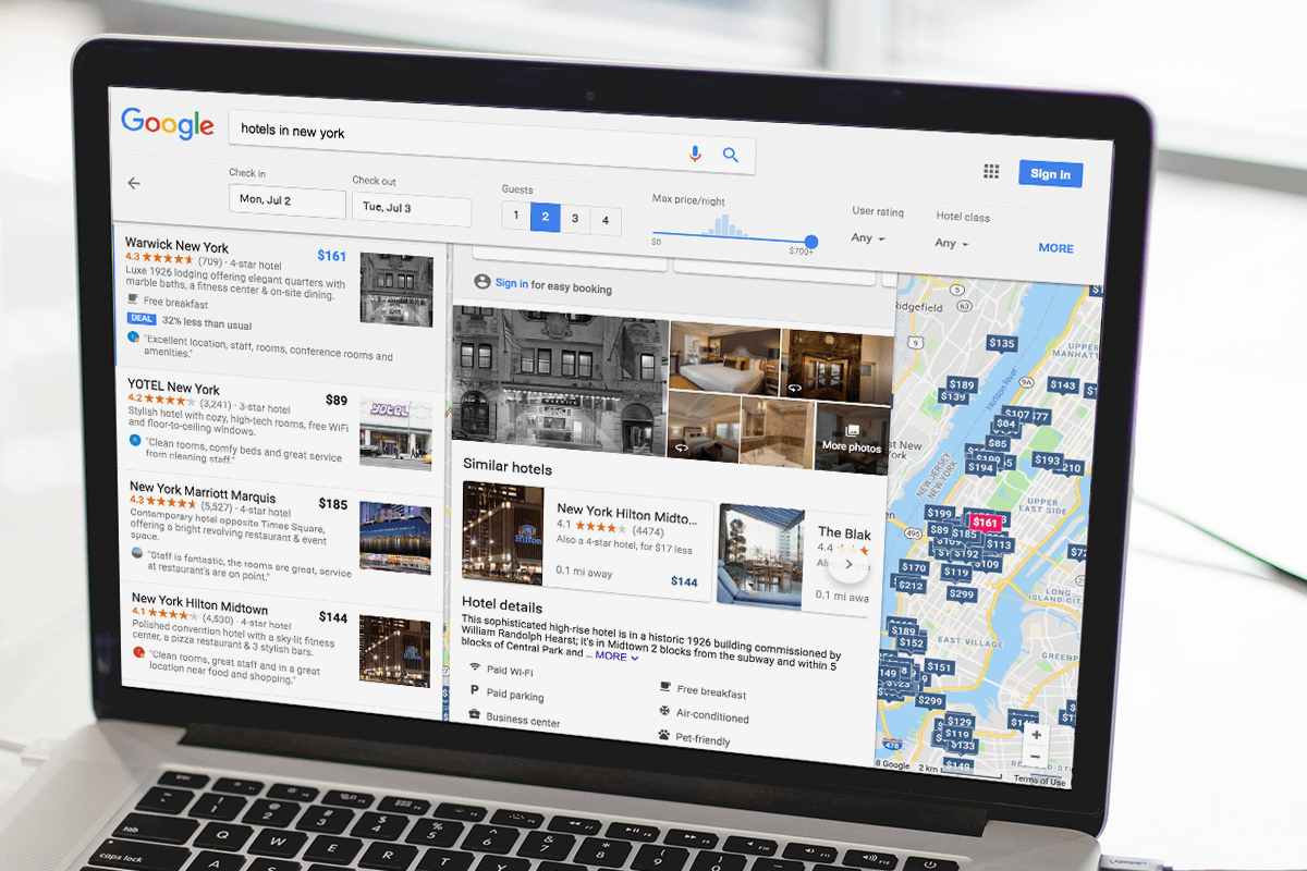 Similar Hotels on Google Hotel Ads