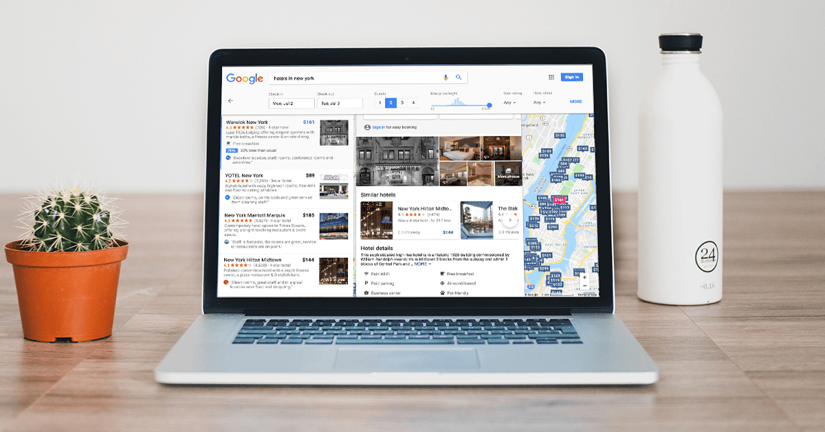 Similar Hotels on Google Hotel Ads Desktop